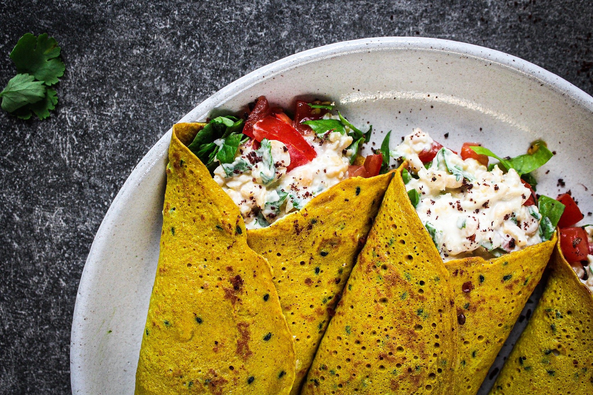 Curried Pancake Wraps with a Creamy Chickpea Filling Naturally Nourished